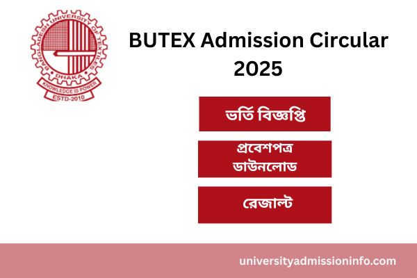 BUTEX Admission Circular 2025