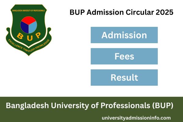 BUP Admission Circular 2025